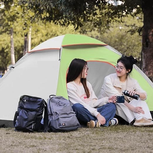 Image of 3 Season Dome Tent for Camping & Hiking, Waterproof Windproof Anti-UV, Easy Setup Instant Pop-Up, Large Size & Lightweight, Includes Carry Bag (Eight Person)