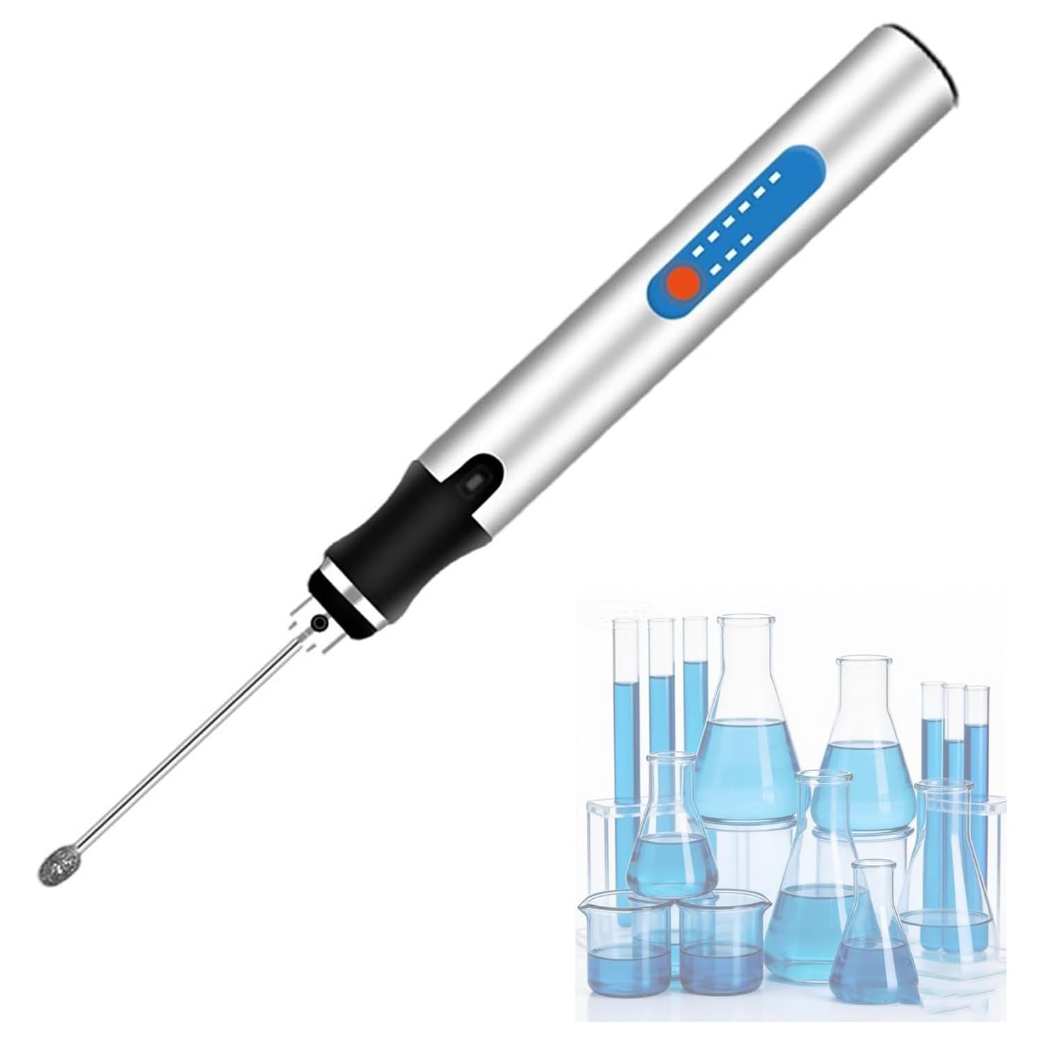 Mini trituradora portátil, homogeneizador ultrasónico de Mano, Capacidad de 1,5 ml, con Cabezales de trituración de 3/4/6 mm, 18 000 RPM, para análisis de Tejidos Vegetales y Alimentos
