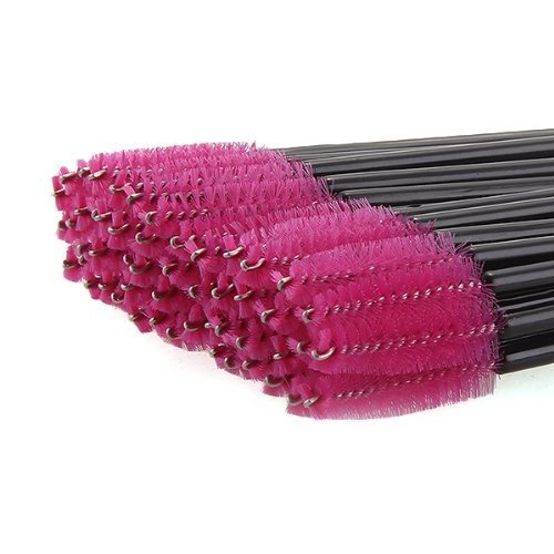 Shintop Disposable Eyelash Eye Lash Makeup Brush Mascara Wands Applicator Makeup Kits (100PCS ROSE)