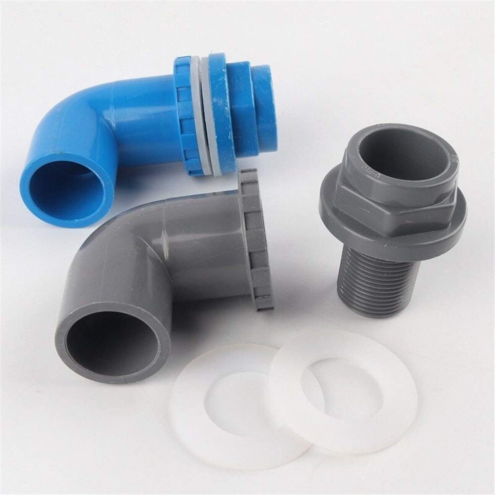 Accesorios para tuberías de riego, 20 Conectores de tubería PVC 25 mm, Codo Entrada, Drenaje, Manguera latón for riego acuático