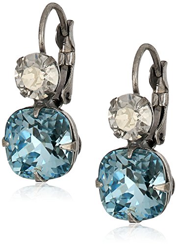 Sorrelli Roundabout Drop Earrings, Antique Silver-Tone Finish, Pebble Blues