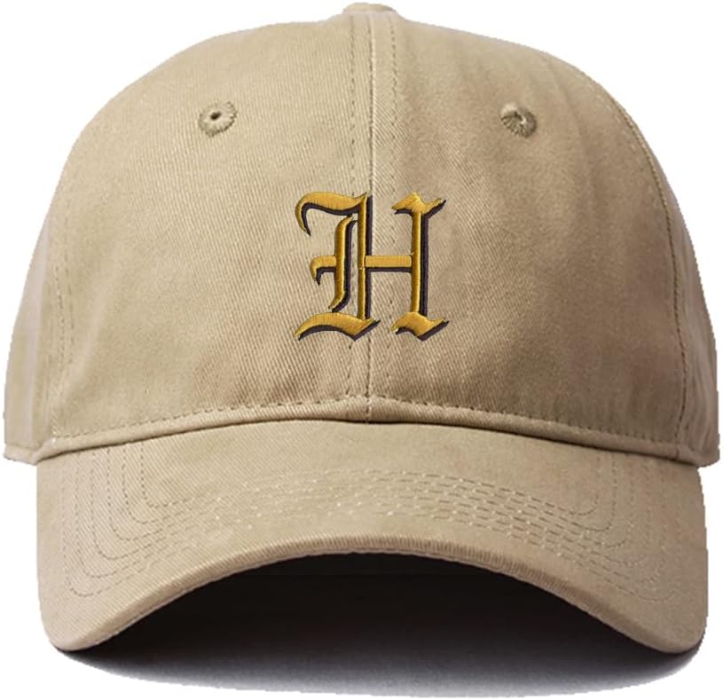 Mens Baseball Caps Old English H Embroidered Washed Cotton Dad Hat