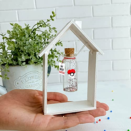 Kseniya Revta Cute Anniversary Present For Girlfriend or Boyfriend, Unique Game-Inspired Romantic Bottle, Anniversary Love Wish Jar (White Frame, My Best Catch) - Image 6