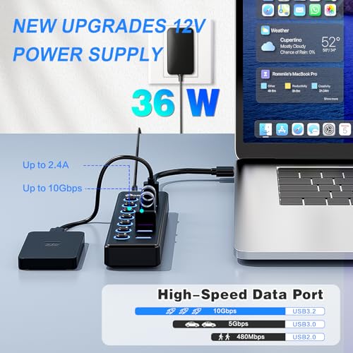 Hub USB 3.2 à 7 ports : organisez votre bureau de télétravail sur Mac - 3