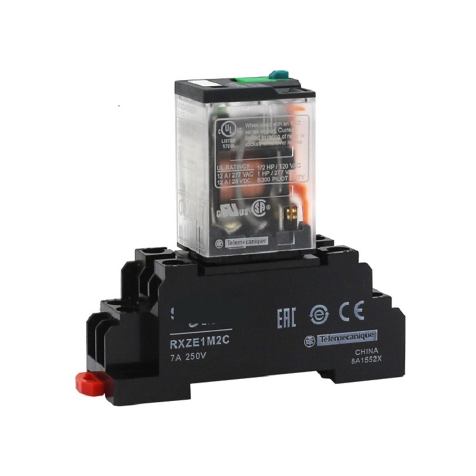MOBYAT Relés enchufables en Miniatura RXM eléctricos con LED RXM2A 2CO 12A 12 VDC-110 VDC 24 VAC-230 Vac electromagnéticos 5 uds (Size : RXM2AB2F7 120AC)