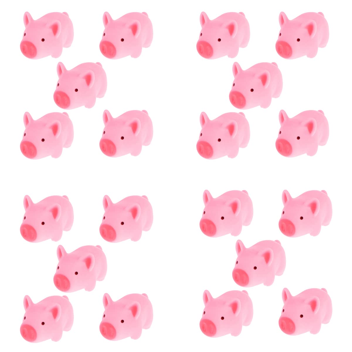 TOYANDONA Mini Squeaky Pig Toys Set 20Pcs Small Rubber Pig Squeeze Toys for Dog Play Anxiety Relief and Sensory Fun Ideal Party Favors and Children S