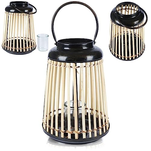 Laterne Gartenlampe Gartenleuchte Kerzenhalter Kerzenständer aus Bambus 33 cm Laterne Gartenlampe Gartenleuchte Kerzenhalter Kerzenständer aus Bambus 33 cm