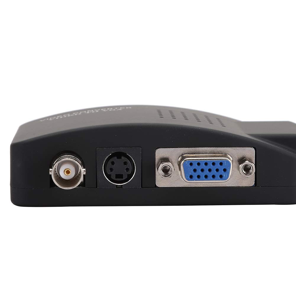 PUSOKEI BNC to HDMI Converter, BNC to VGA Video Converter for Computer PC Monitor EU Plug, BNC S-Video to VGA HD Converter Adapter, Plug & Play
