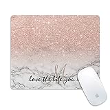 Professional Gaming Mouse Pad, Personalized Durable Non Slip Mouse Mat, Computer Desk Stationery Accessories Mouse Pads for Gift - Gold Rose