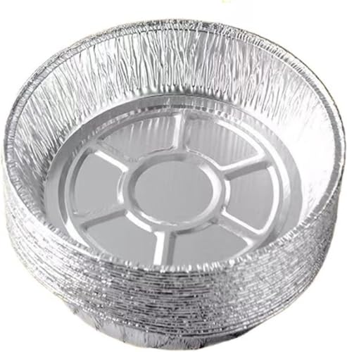 Glaucus アルミ鍋 丸鍋タイプ 100枚 IH対応 使い捨てアルミ鍋 (M: 7インチ)