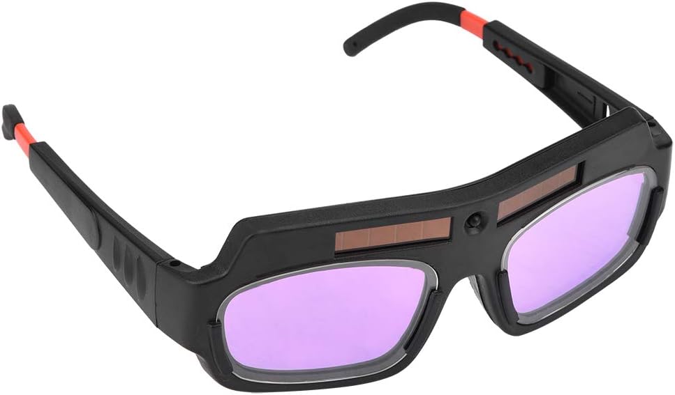 Welding Glasses,Solar Panel Antiglare Goggles with Highsensitivity Probe,Automatic Dimming Screen,Solar Auto Darkening Welding Goggle for Gas Welding,Argon Arc Welding