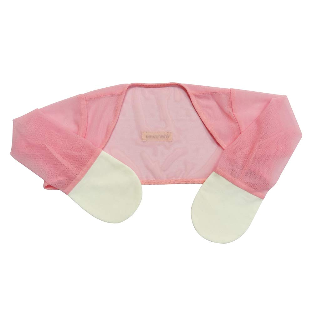EDENSWEAR Zinc-Infused Summer Mesh Mitten Sleeves for Kids with Eczema (Pink, 24 Months)