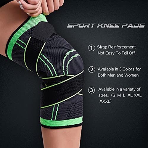 GvvcH 1 paar sport kniesteun voor mannen en vrouwen onder druk elastische kniebrace ondersteuning fitness basketbal… - Image 4