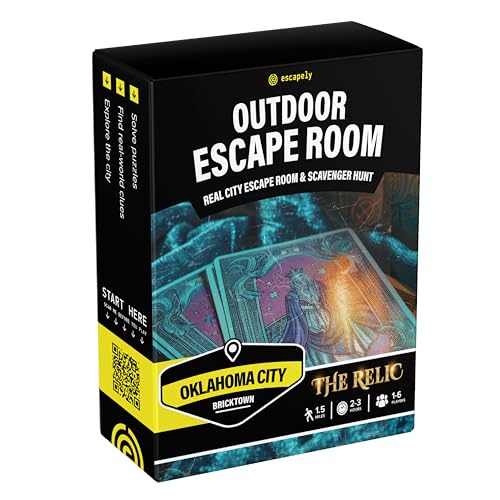Oklahoma City Outdoor Escape Room | Real City Scavenger Hunt | Gifts for Adults & Families | 1-6 Players, 2-3 Hours, 1 Mile Walking Distance