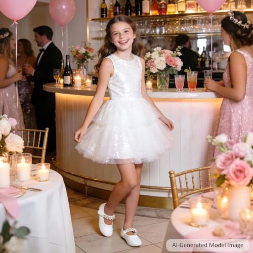 Image of Felix & Flora Toddler Flower Girl Dress Shoes - Girl Ballet Flats Party School Shoes Wedding