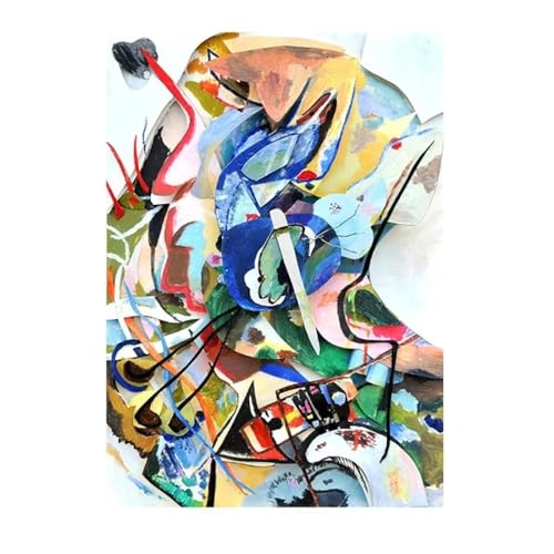 Kandinsky œuvre d'art abstraite encadrée 70x90cm sans soucis de pose - 3
