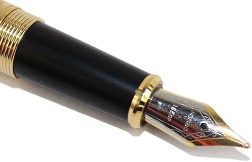 Miniatura 4 de Gullor Pluma estilográfica Jinhao 155 de estilo simple más noble negro con clip plateado