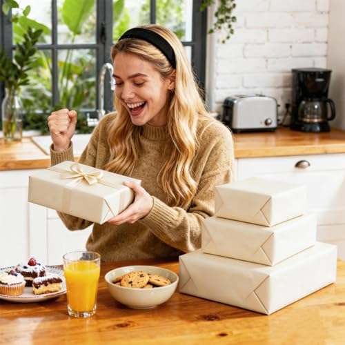 Image of Bobobag 100 Sheets Ivory White Tissue Paper 20 inchX14 inch Tissue Paper for Gift Bags, Gift Wrapping Tissue, Christmas Tissue Paper Anniversary Holiday Decoration Arts Craft