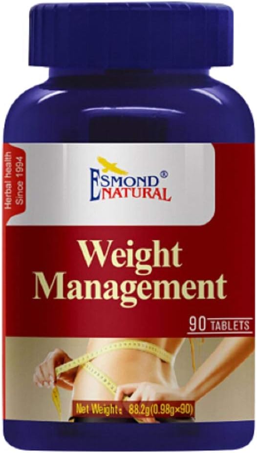 Esmond Natural: Weight Management (Supports Sugar and Energy Metabolism), GMP, Natural Product Assn Certified, Made in USA - 90 Tablets