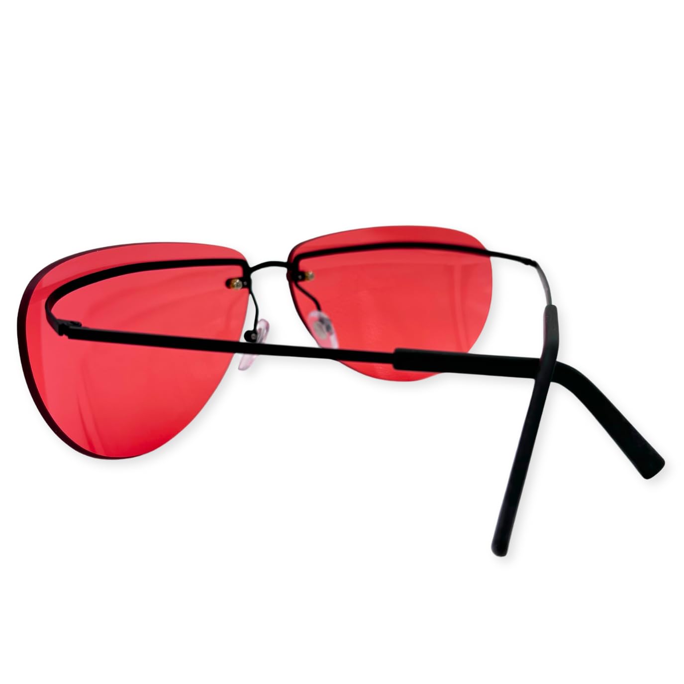 Gafas de tiro y polígono deportivo modelo Dinamic Ultra ligeras con lentes de color rojo de alto rendimiento, Gafas Proteccion Made in Italy