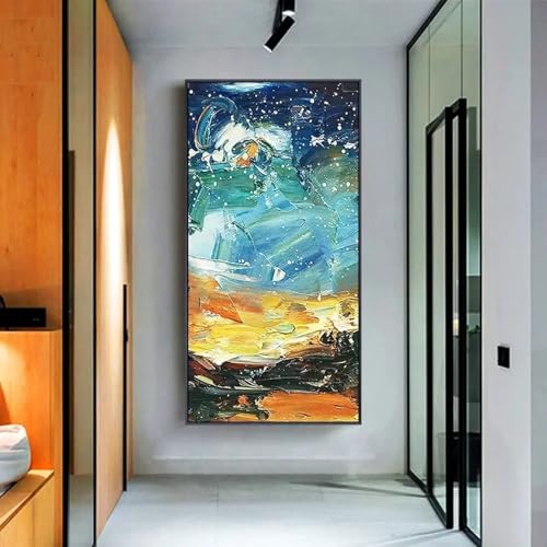 Toile 30 x 60 cm avec cadre pour grand mur vide