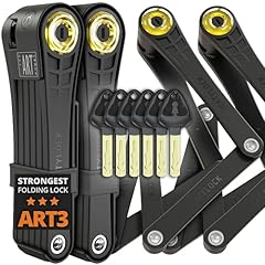 FoldyLock Elite 2x Fahrradschloss mit Schlüssel – Patentiertes Faltschloss Set mit Halterung - Testsieger Sold Secure Gold Fahrrad Zubehör - Hohe Sicherheit für City Bikes und eBike – 110 cm