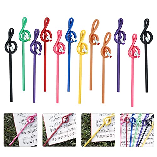 Lápices de colores musicales con goma, pack 24 miniatura 3