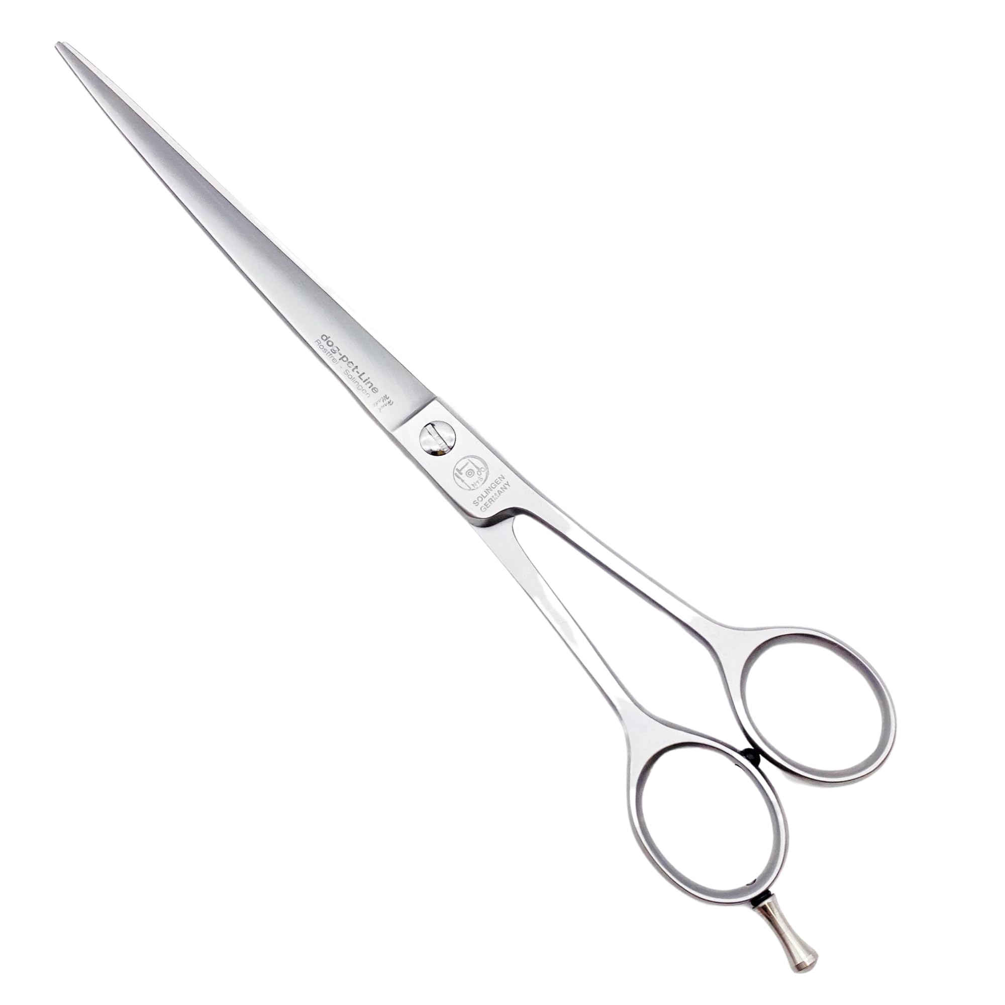 Premium Hundeschere Viehschere Fellschere Mähnenschere gebogen 6,0" bis 9,0" rostfrei 15-23 cm, Made in Solingen Germany (7,5" = ca. 19,0 cm)