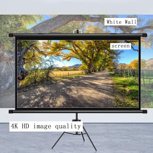 Pantalla de proyector con trípode 16:9 60 pulgadas negra miniatura 3