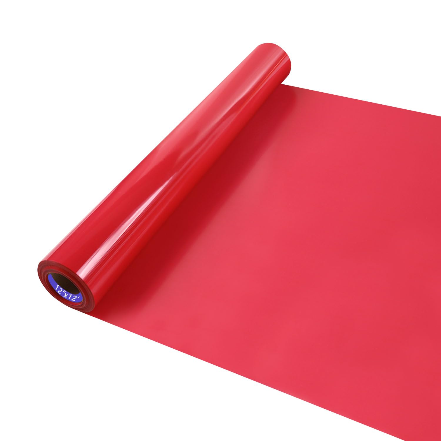 HTV Iron on Vinyl 12Inch by 12ft Roll HTV Heat Transfer Vinyl for T-Shirt HTV Vinyl Rolls for All Cutter Machine - Easy to Cut &amp; Weed for Heat Vinyl Design (Rose red, 12ft)