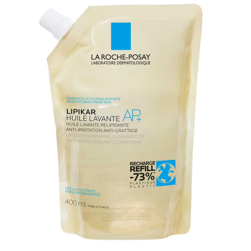 La Roche-Posay - Lipikar Huile Lavante AP+ - Recharge Huile de Douche Anti-irritation et Anti-grattage - Peaux sèches à Tendance Atopique et Eczéma - A Base de Beurre de karité et Niacinamide
