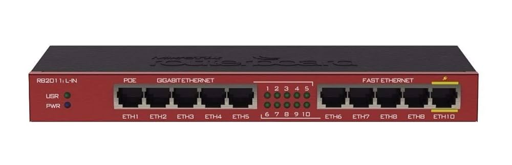 MikroTik RouterBoard RB2011UiAS-IN 1 SFP Port Plus 10 Port