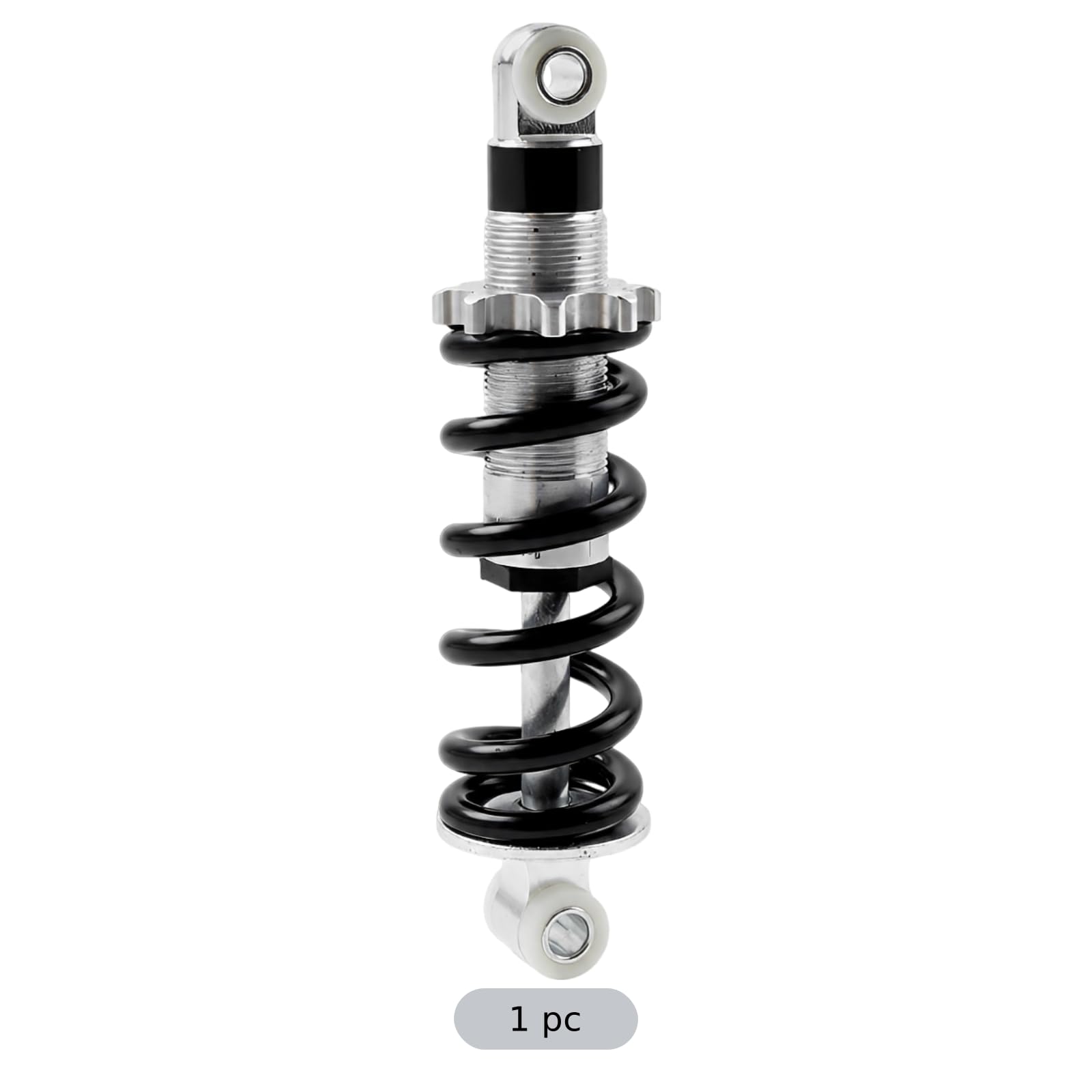 Amortisseur arrière pour vélo Tout Terrain, entraxe 16 cm, Ressort 750 LB, 340 kg, précharge réglable, pour vélo électrique, vélo Pliant, véhicule électrique, Trottinette, Argent et Noir