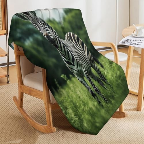 Couverture zèbre en flannel 180x200cm pour canapé - 8