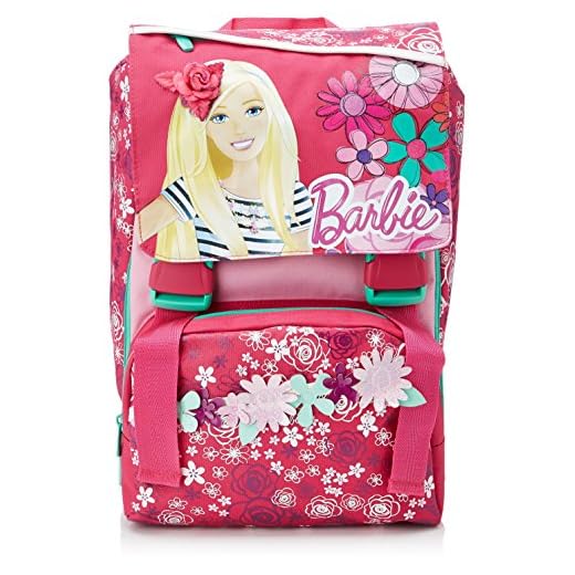 Barbie - Zaino Scuola Espandibile con Gadget, Bambina, Rosa, 28 Litri