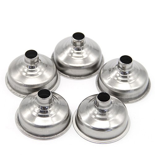 Coolrunner 6 Pack Stainless Steel Mini Funnels for Miniature Bottles, Essential Oil Bottles, Amber Bottles, Flasks, DIY Lipbalms, Cooking Spices Liquids, Homemade Make-Up Fillers