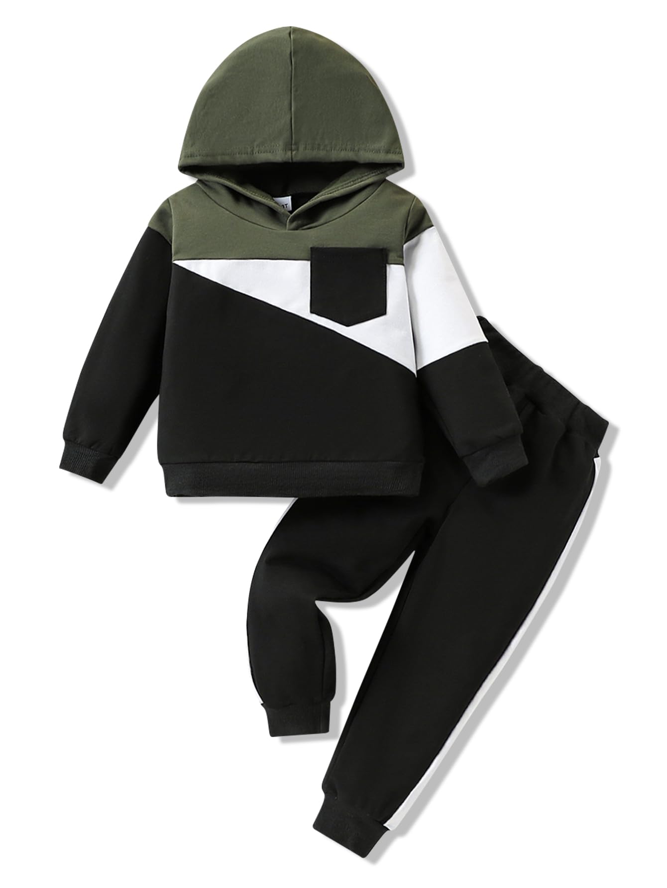 Ropa de bebé infantil de 2 a 6 años, sudaderas con capucha y pantalones para otoño e invierno