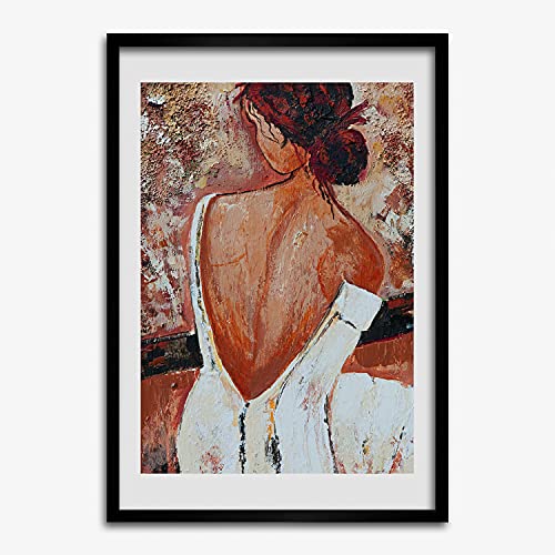 Cadre MDF Tulup Peinture 50x70 cm Résolution Mur Vide Tableau Moderne Femme Bois
