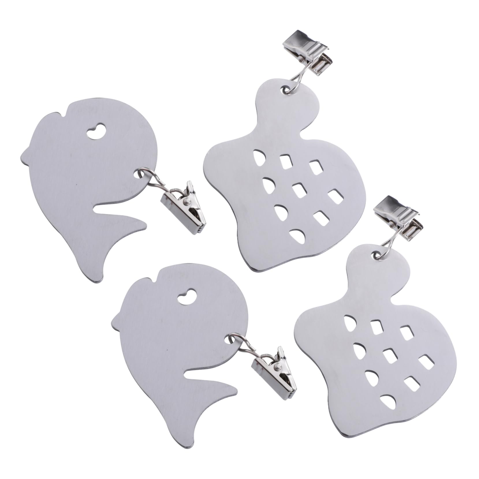 Mikinona Dining Room Tablecloth Clips 4pcs Clip Tablecloth Clamp Stainless Steel for Indoor Outdoor Use
