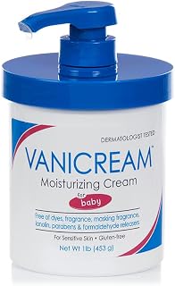 Vanicream Gluten Free & Fragrance Free Baby Moisturizing Cream, 16 oz Pump, Packaging may vary