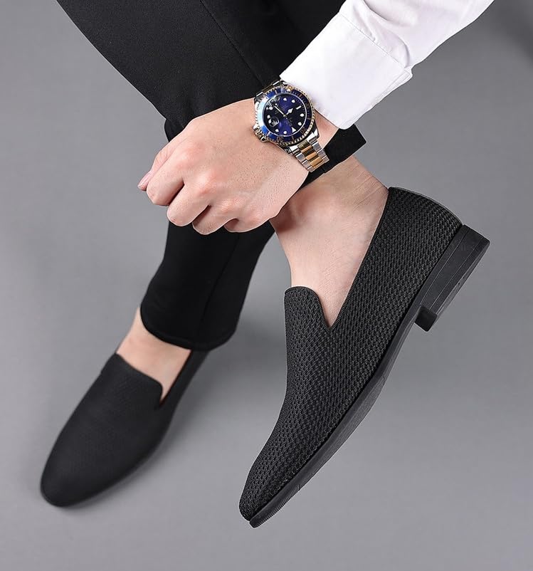 Mens Velvet Loafers Slip-on Dress Shoes Fashion Style Driving Classic Tuxedo Casual Oxford Shoes4