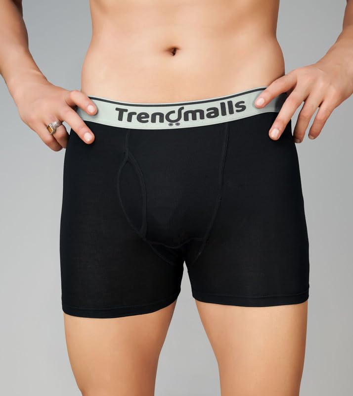 Image of TRENDMALLS Men's Birla Micromodal Regular Fit Solid Men Underwear Boxer with No Marks Waistband