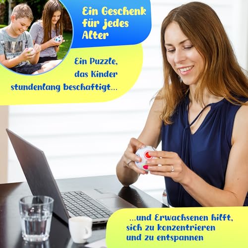 CUBIDI® Original Regenbogenball – Geschicklichkeitsspiel & Fidget Toy für Kinder und Erwachsene – 3D Kugellabyrinth Brainteaser, Anti Stress Spielzeug ab 4 Jahren
