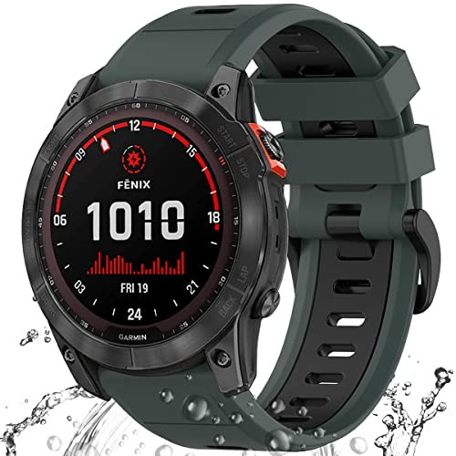Bracelet Garmin Fenix 7X étanche en silicone pour le sport et outdoor