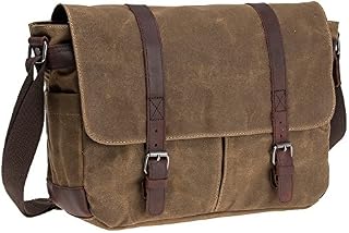 Waterproof Waxed Canvas 15" Macbook pro/ 14'' Laptop Messenger Bag Men Business Vintage