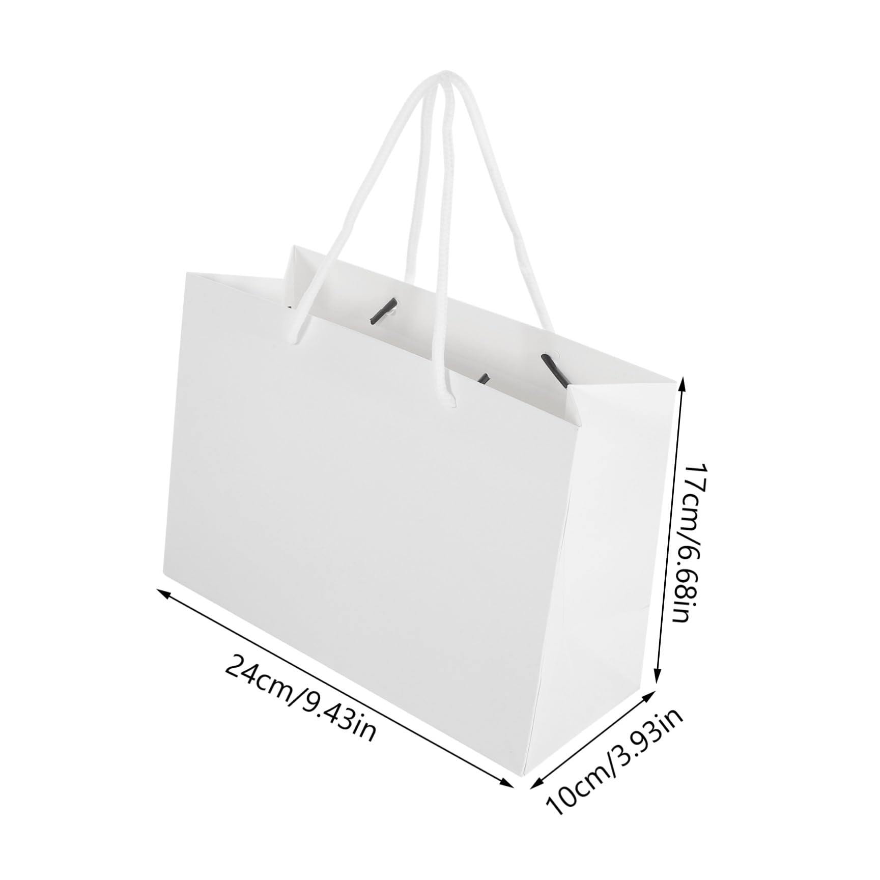 KAJNBN 20 Bolsas de Obsequio de Papel Kraft con Asas, Reutilizables y Portátiles, Tamaño 24x17x10 Cm para Cumpleaños, Bodas y Eventos Obsequios