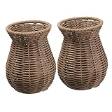 Vase pour composition : fabriqué avec des matériaux de haute qualité, il aux dommages et conserve sa forme, ce qui en fait un choix pratique pour une utilisation à long , vase en osier pour fleurs, vase en rotin fait main