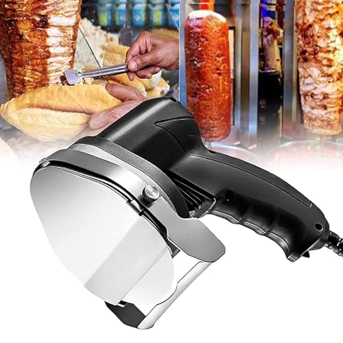 Weyot Cuchillo de Kebab eléctrico para máquina Kebab, rebanadora Kebab Profesional, cortadora de Cuchillo de Cocina eléctrica máquina de Kebab Redonda para el hogar