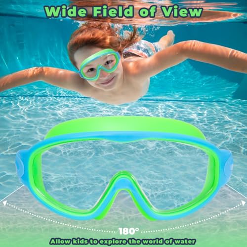 Image of Keary 2 Pack Kids Swim Goggles for 3-15 UV Protection Anti-Fog Pool Water Swimming Goggles for Boys Girls Youth Toddler
