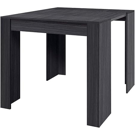 Tavolo Consolle Estensibile Granada A1 - Bianco Melamina, 90x50x77 Cm - Foto 2